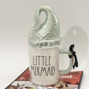 Rae Dunn Little Mermaid Disney Mug with Topper